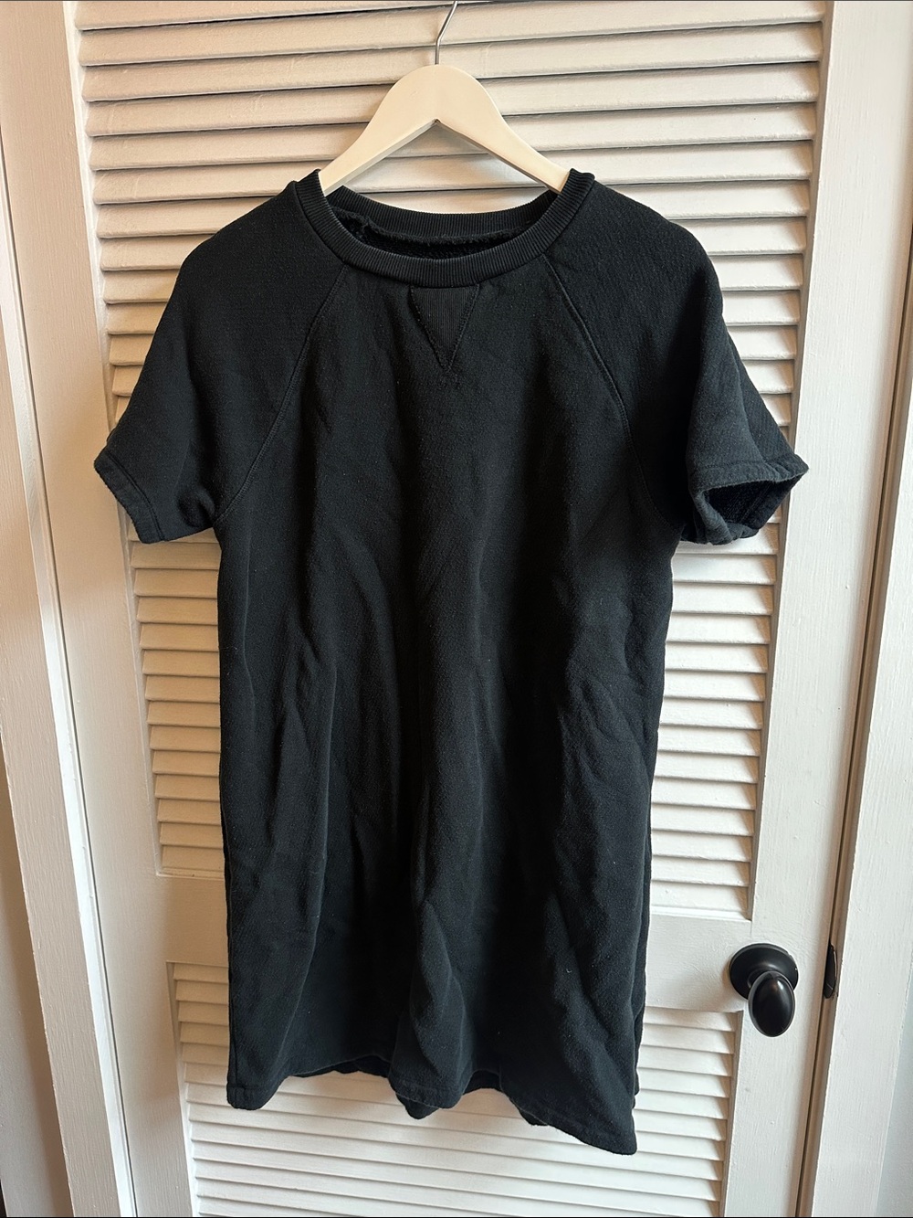 Madewell Women’s Black Sweatshirt Dress